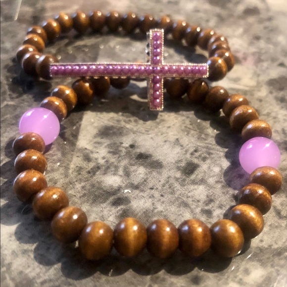 Wooded Lavender Faith Bracelet set - Picture 1 of 4